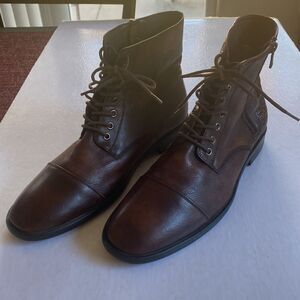 PathFinder Men’s Brown Lace Up/ Zippered Leather Boots Size 43